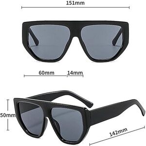 COTIA Square Oversized Sunglasses for Men Women Classic Retro in Brown NWT